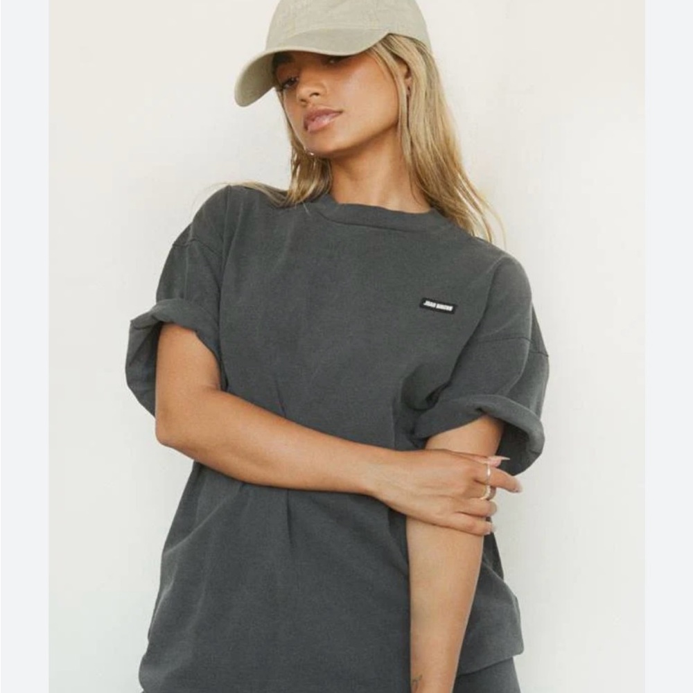 Joah Brown washed black Short Sleeve crewneck Tee
